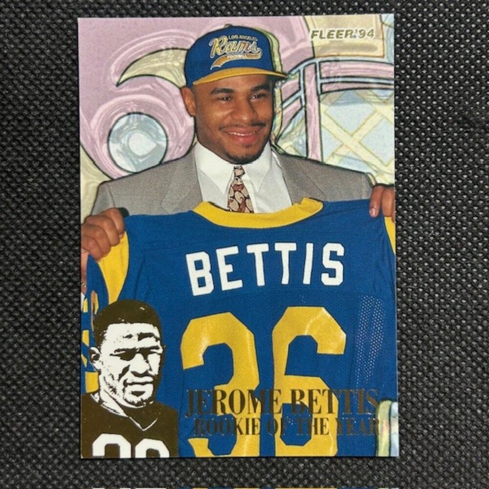 1994 Fleer RC Rookie of the Year Jerome Bettis Los Angeles Rams #2 HOF